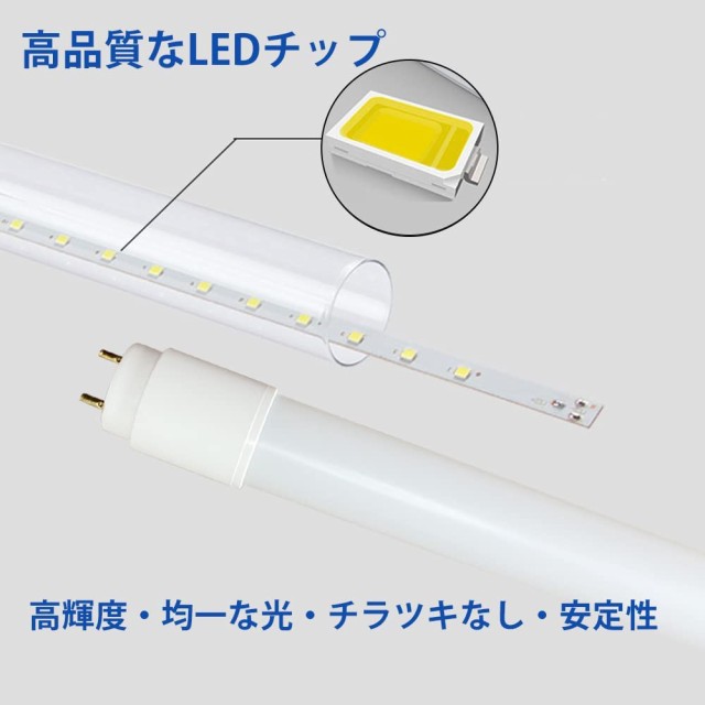 LED蛍光灯 40W形 10本セット 直管120cm ガラスタイプ グロー式工事不要